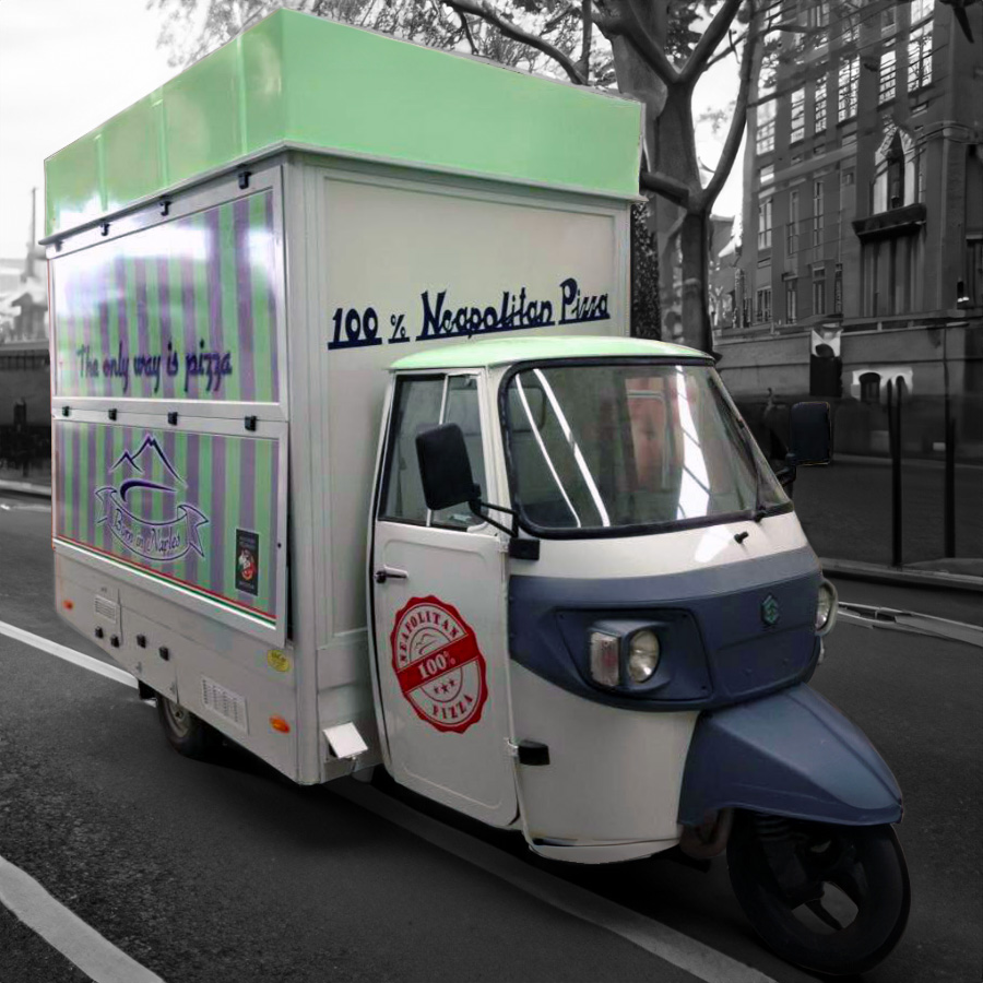Azienda di pizzerie su Ape Piaggio BORN IN NAPLES