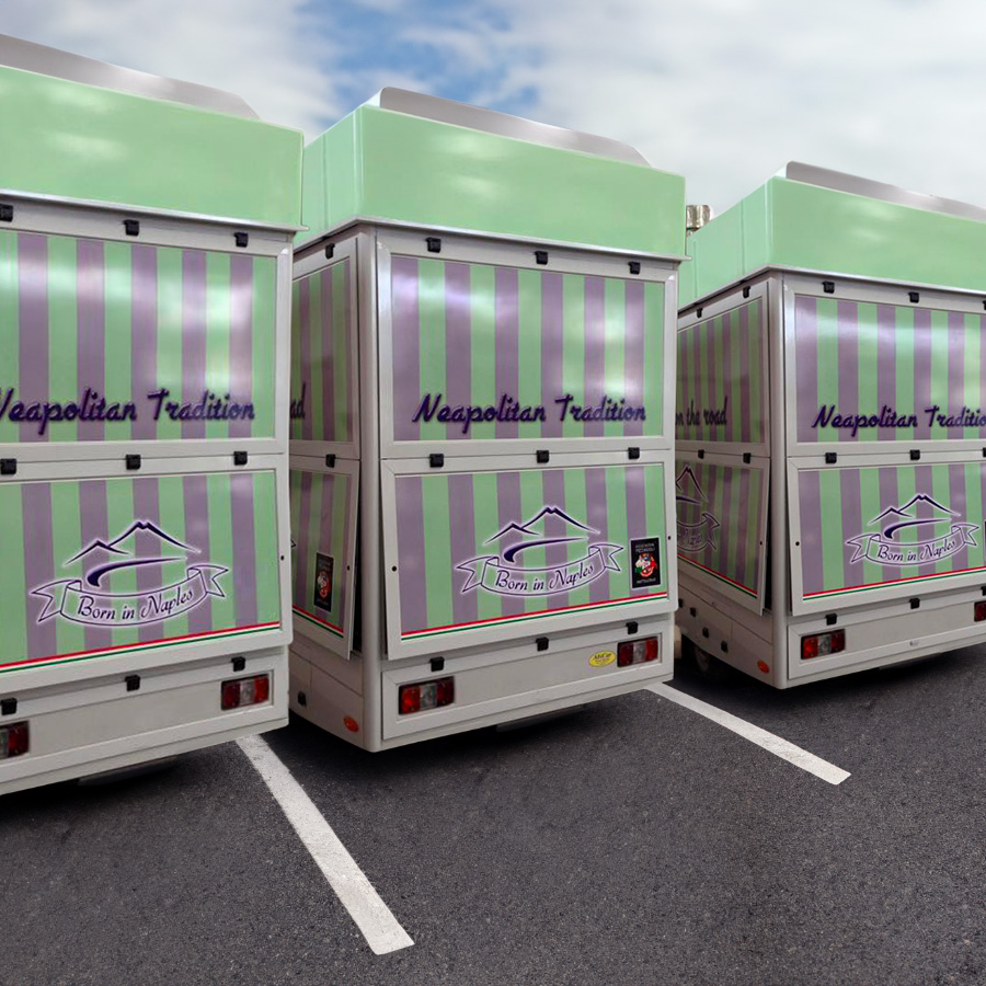 Azienda di pizzerie su Ape Piaggio BORN IN NAPLES